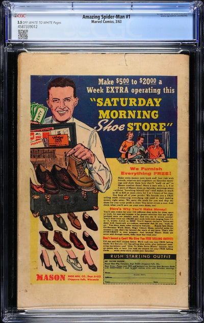 Amazing Spiderman 1 1963 GCG 3.5 Fantastic Four Crossover
