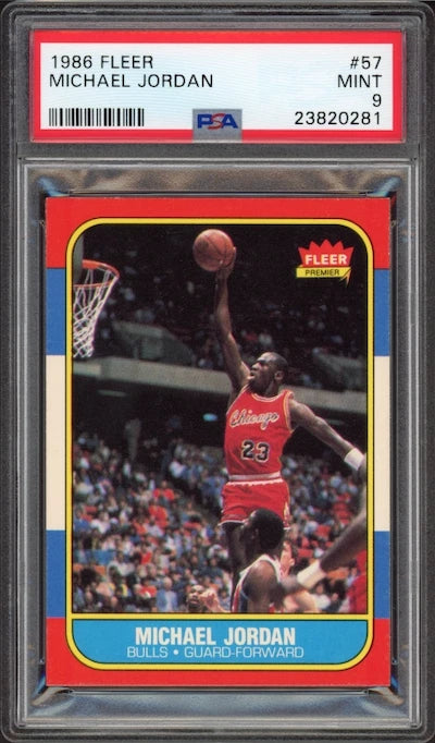1986 Fleer #57 Michael Jordan ROOKIE PSA 9