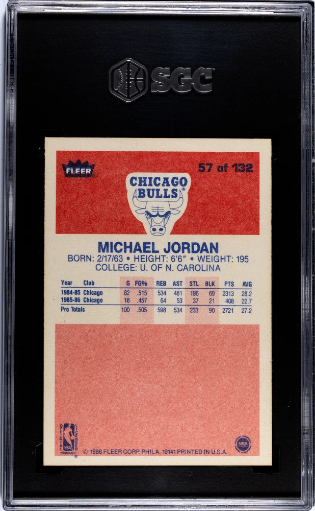 1986 Fleer Michael Jordan #57 SGC 2.5