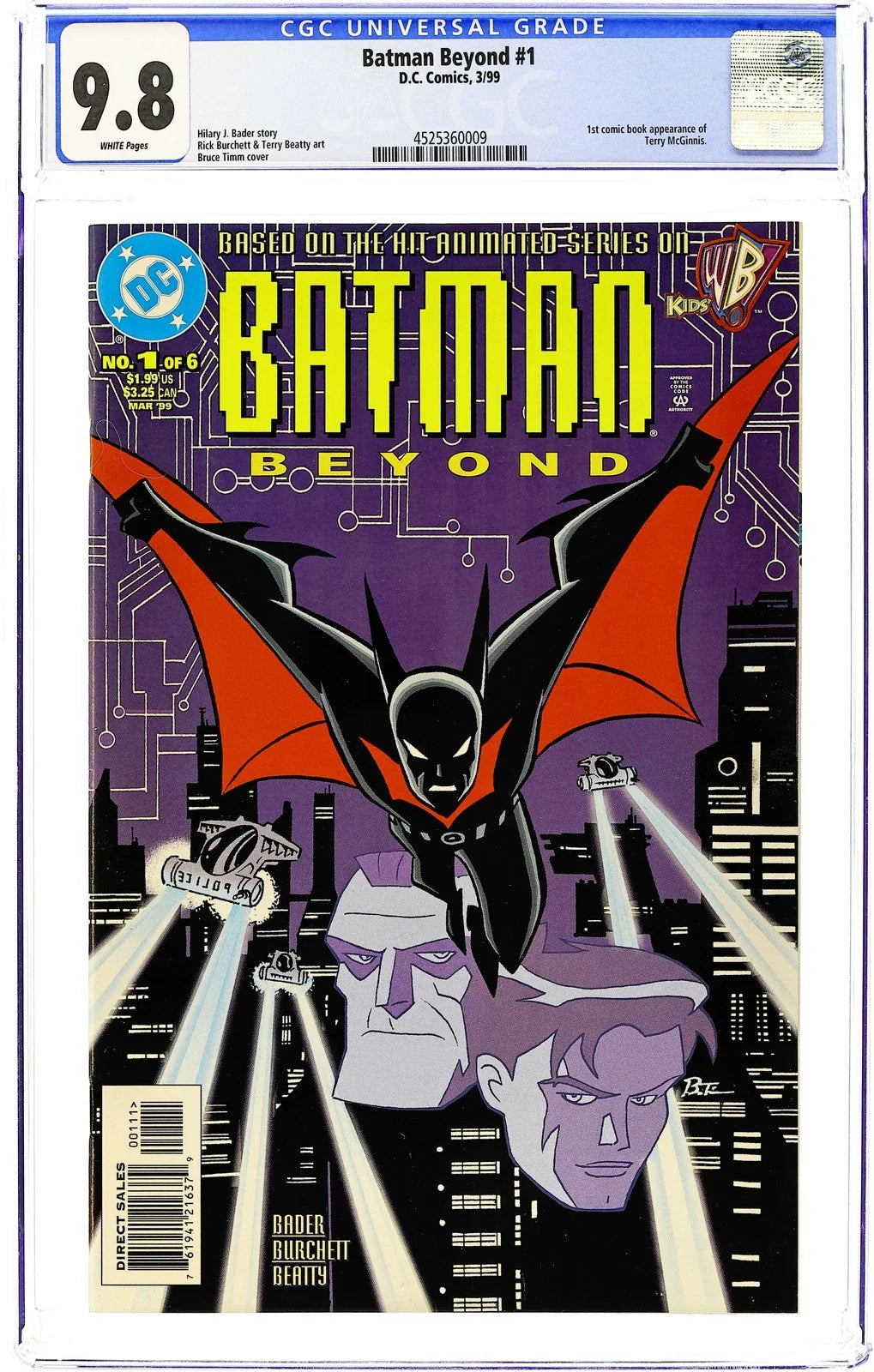 Batman Beyond 1D CGC 9.8 1999  1st app.